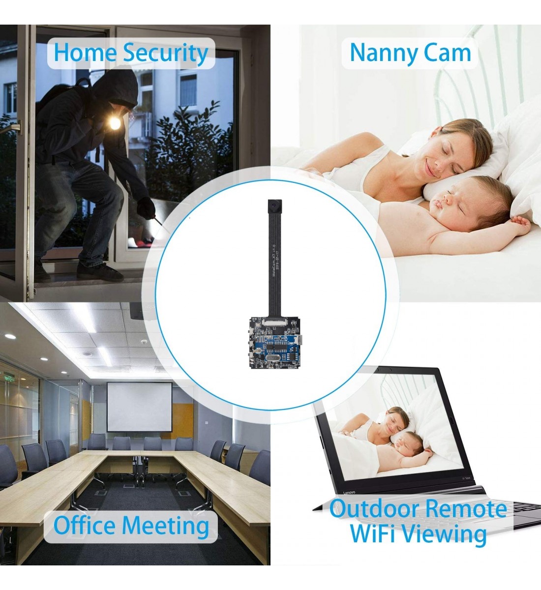 Mini cámara espía WiFi cámara oculta visión nocturna 4K HD cámara espía  para seguridad en el hogar fácil de configurar cámara inalámbrica interior  más
