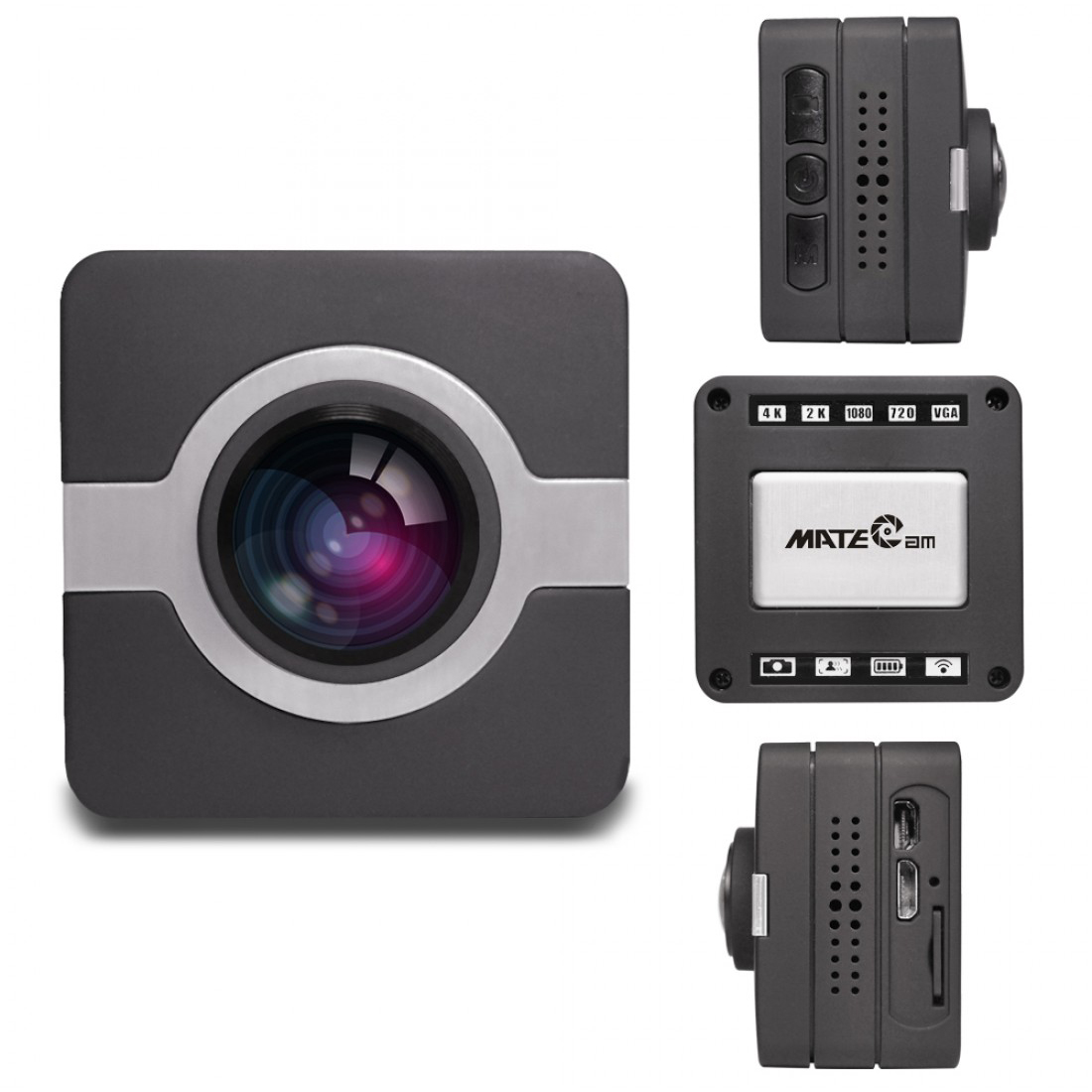 Matecam X1 Car Dashboard Camera Cam recorder WIFI Sports Action Camera 4K-HI Ultra HD Waterproof DV Camcorder 16MP 160 Degree Wide Angle WIFIG-SensorGyro StabilizationMotion DetectionRemote control RC cam Bike Helmet Cam  ( (5)