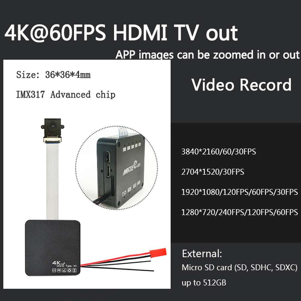 X9 4K UHD Piilotettu Vakoilukamera Langaton Piilotettu WiFi IMX317 Full HD 60FPS -videokamera, Kannettava kodin turvallisuus sisäkäyttöön ulkokäyttöön Secret Pinhole -pieni kamera, jopa 512 Gt