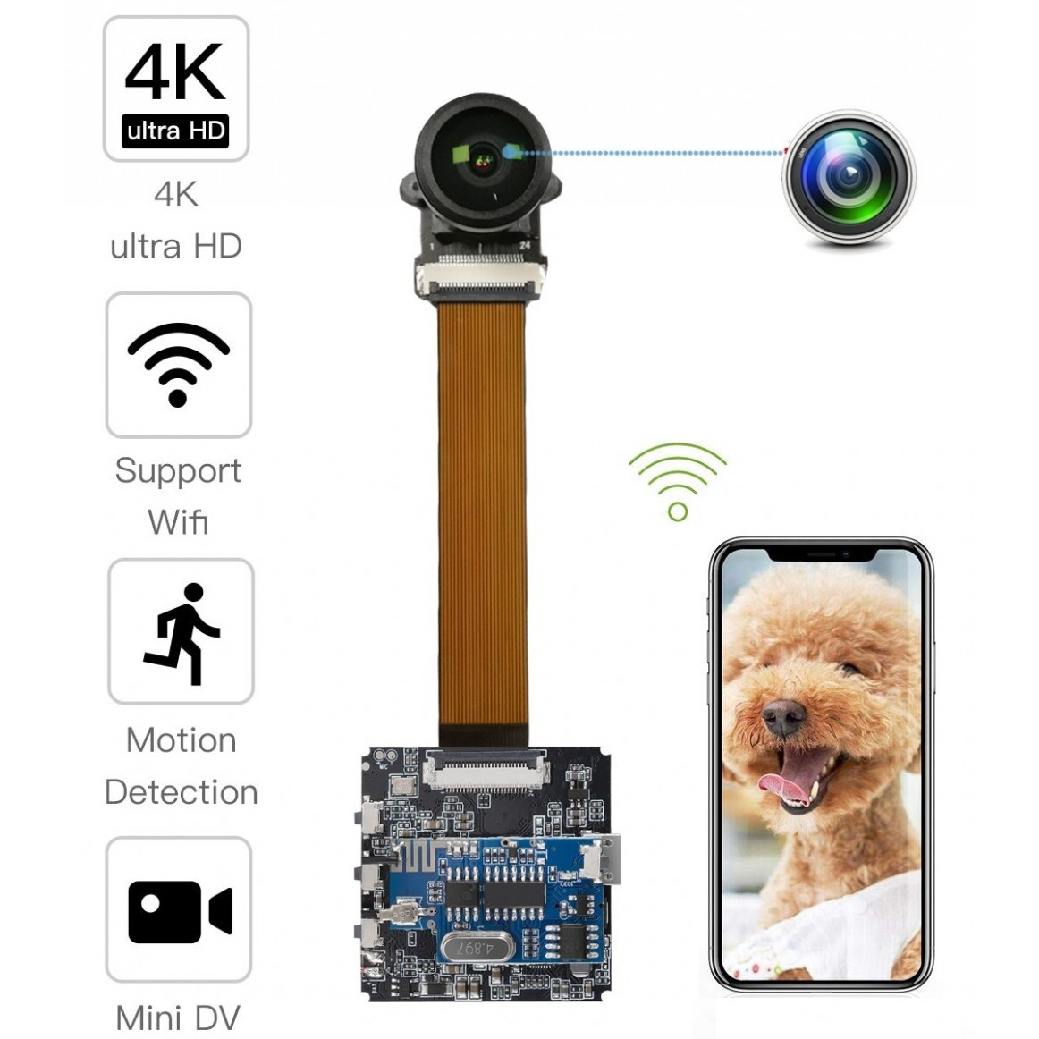 New Arrival ChinaEHOMFUL MINI SPY CAMERA-
 4K Real Ultra HD DIY Wireless Camera Big Wide Angle 6CM Mini DVR Motion Detection Nanny Cam Security System APP Control Action Camera up to 400GB – MATECAM